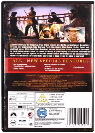Indiana Jones and the Temple of Doom (Indiana Jones i Świątynia Przeznaczenia) [DVD]