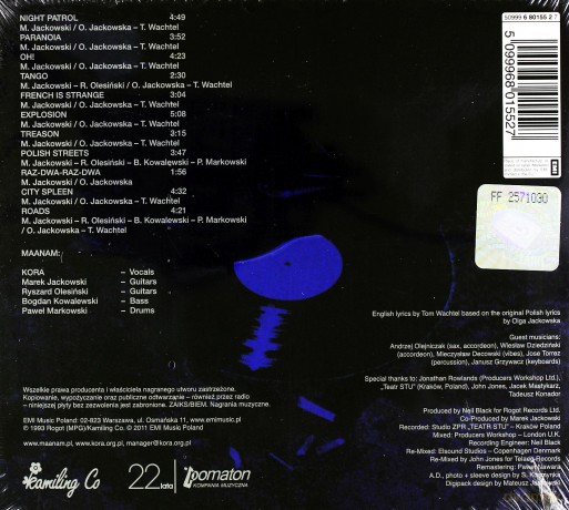 Maanam: Night Patrol (digipack) [CD]