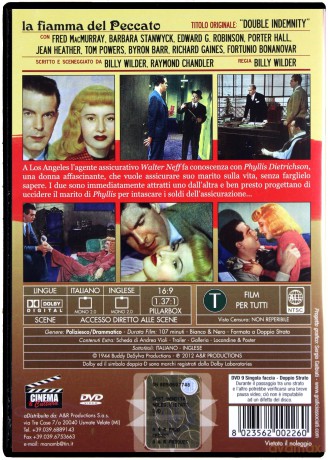 Double Indemnity (Podwójne ubezpieczenie) [DVD]