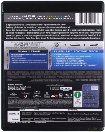 Jurassic World [Blu-Ray 4K]+[Blu-Ray]