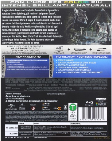 Jurassic World [Blu-Ray 4K]+[Blu-Ray]