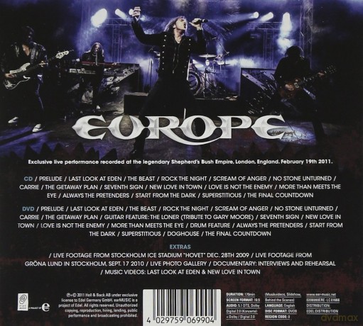 Europe: Live At Shepherd's Bush London [CD]+[DVD]