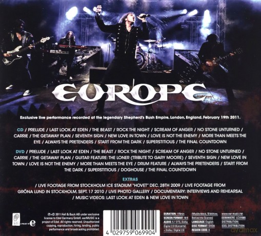 Europe: Live At Shepherd's Bush London [CD]+[DVD]