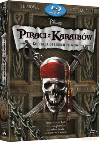 Piraci z Karaibów Quadrilogy BOX: Klątwa czarnej perły / Skrzynia umarlaka / Na krańcu świata / Na nieznanych wodach [BOX] [4Blu-Ray]