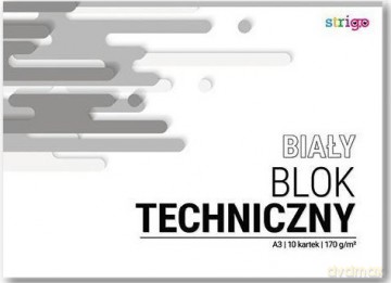 Blok techniczny biały A3/10K (10 szt)