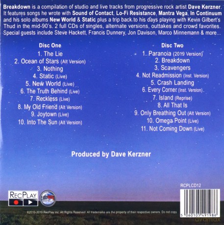 Dave Kerzner: Breakdown: A Compilation 1995-2019 [2CD]