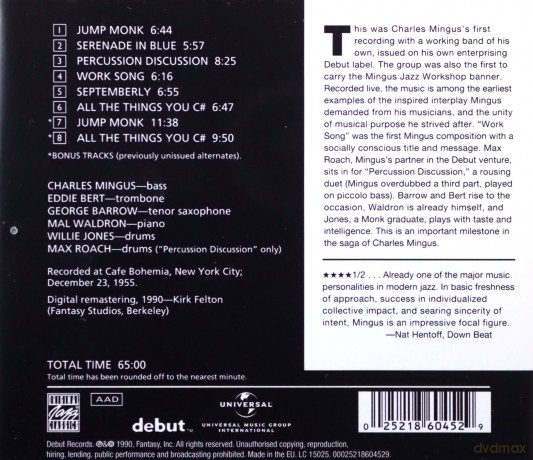 Charles Mingus At The Bohemia [CD]