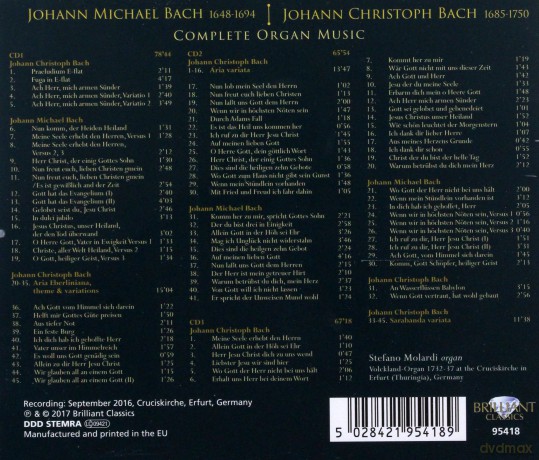 Stefano Molardi: Jm Bach. Jc Bach: Complete Organ Music [3CD]