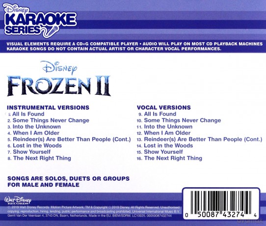 Karaoke Series - Frozen 2 [CD]