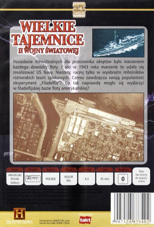 Wielkie Tajemnice II Wojny Światowej 13: Tajemnica eksperymentu FILADELFIA [DVD]