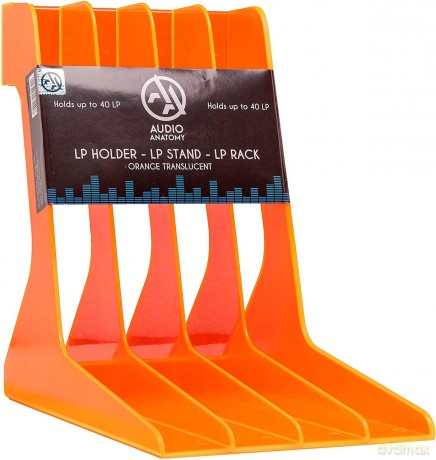 Audio Anatomy: LP Holder Orange Translucent Stojak na winyle pomarańczowy