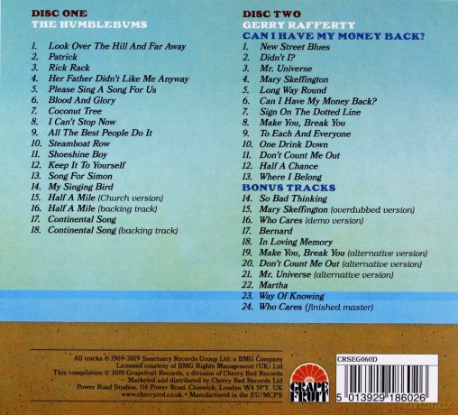 Gerry Rafferty: Who Knows What The Day Will Bring? - The Complete Transatlantic Recordings 1969-1971 [2CD]