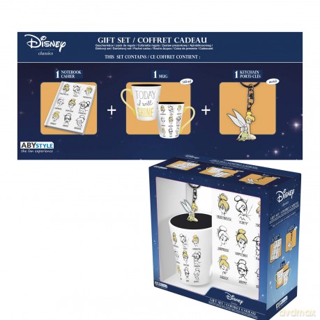 Disney - Peter Pan - Gift Box - Tinkerbell - Kubek 320 ml + Brelok + Notebook