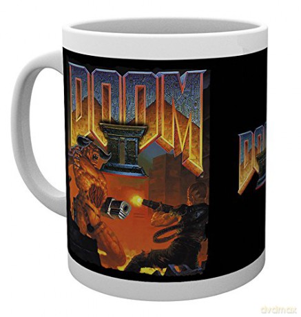 Doom: Doom 2 Game Cover, Kubek, Wood 15 x 10 x 9 cm