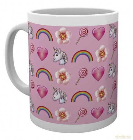 Emoji: Emoji, Pink Pattern, Kubek ceramiczny 15 x 10 x 9 cm