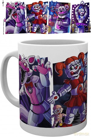 Five Nights At Freddys: Five Nights At Freddy's, Sister location Characters Kubek, Wood wielokolorowy, 15 x 10 x 9 cm