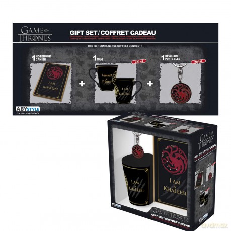 Game of Thrones - Gift Box - Targaryen - Kubek 320 ml + Brelok + Notebook
