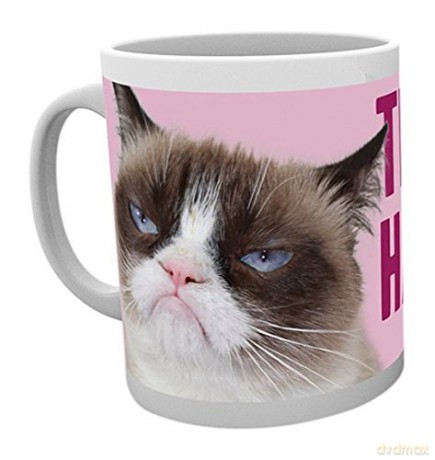 Grumpy Cat: Grumpy Cat, Happy Face, Kubek, Wood 15x10x9 cm