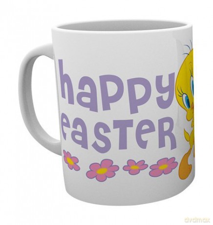 Looney Tunes: Looney Tunes, Tweety Easter, Kubek, Wood 15x10x9 cm
