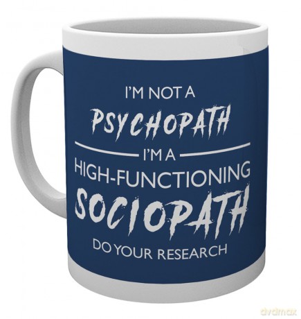 Sherlock: Ltd Sherlock, I'm Not a Psychopath, Kubek, Wood wielokolorowy, 15 x 10 x 9 cm