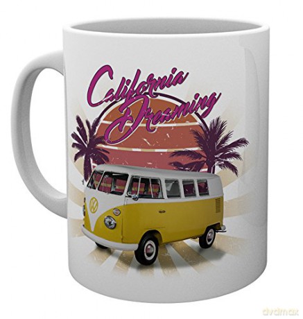 VW Camper: VW Camper, Cali Retro, Kubek, Wood wielokolorowy, 15 x 10 x 9 cm