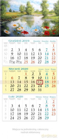 Kalendarz 2020 trójdzielny KT 17 Rzeka [KALENDARZ]