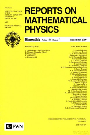 Reports on Mathematical Physics 84/3 2019 Kraj [KSIĄŻKA]