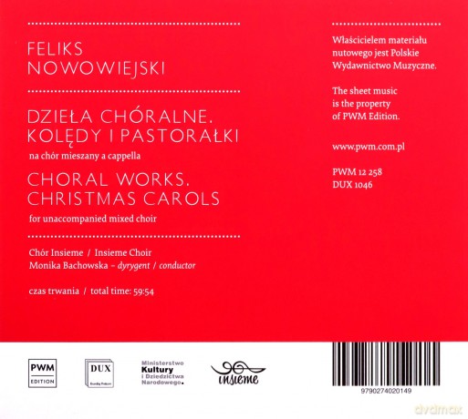 Dzieła Chóralne. Kolędy i pastorałki na chór mieszany a capella