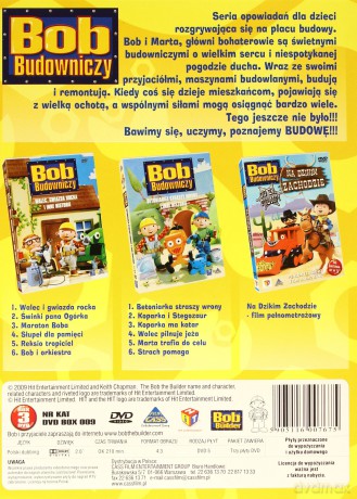 Bob Budowniczy BOX 2: Betoniarka straszy wrony / Na Dzikim Zachodzie / Walec, gwiazda rocka [BOX] [3DVD]