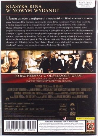 Ojciec Chrzestny - odnowiona edycja (polski lektor) [DVD]