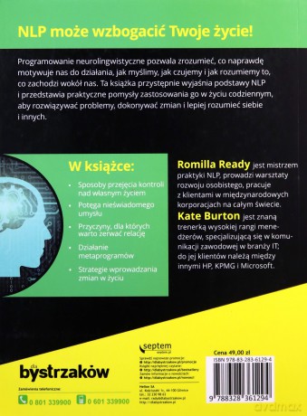 NLP dla bystrzaków. - Romilla Ready, Kate Burton [KSIĄŻKA]
