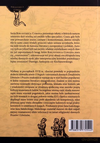O bogach i wierzeniach dawnych Żmudzinów, Litwinów i Prusów - Jan Łasicki, Jan Sandecki-Maleck [KSIĄŻKA]