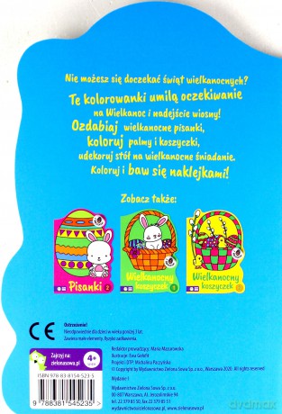 Wielkanocne kolorowanki. Pisanki 1 [KSIĄŻKA]