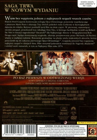Ojciec chrzestny 2 - odnowiona edycja (polski lektor) [DVD]