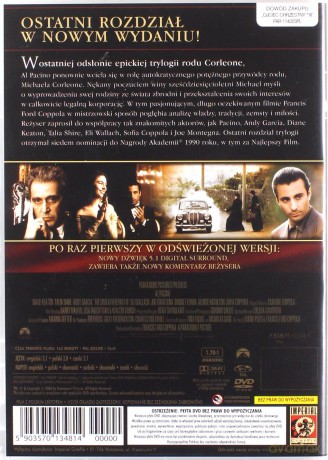 Ojciec Chrzestny 3 - odnowiona edycja (polski lektor) [DVD]