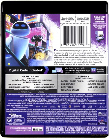WALL-E (Disney) [Blu-Ray 4K]+[2xBlu-Ray]