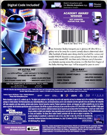 WALL-E (Disney) [Blu-Ray 4K]+[2xBlu-Ray]