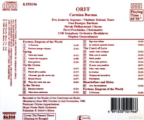 C. Orff: Carmina Burana [CD]