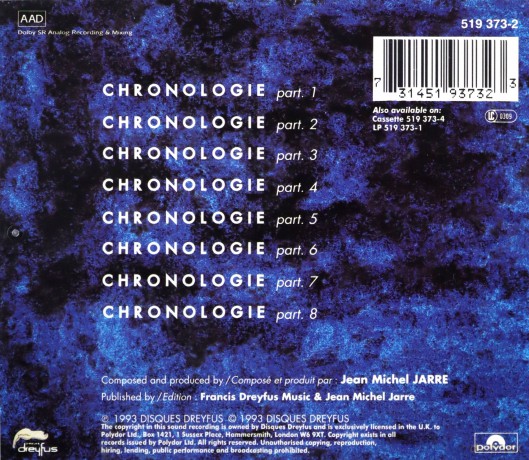 Jean Michel Jarre: Chronologie [CD]