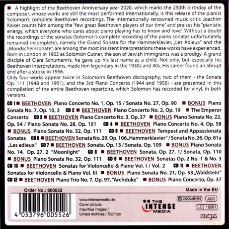 Beethoven: Solomon Complete Original Albums [12CD]