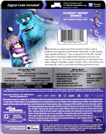 Monsters, Inc. (Potwory i spółka) [Blu-Ray 4K]+[2xBlu-Ray]
