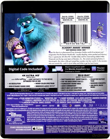Monsters, Inc. (Potwory i spółka) [Blu-Ray 4K]+[2xBlu-Ray]