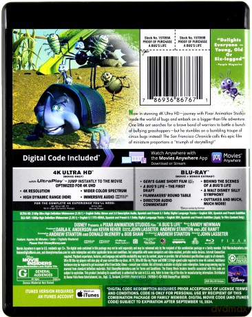 A Bug's Life (Dawno temu w trawie) (Disney) [Blu-Ray 4K]+[Blu-Ray]