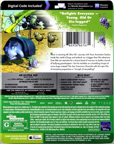 A Bug's Life (Dawno temu w trawie) (Disney) [Blu-Ray 4K]+[Blu-Ray]
