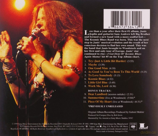 Janis Joplin: Got Dem Ol Kozmic Blues Again Mama [CD]