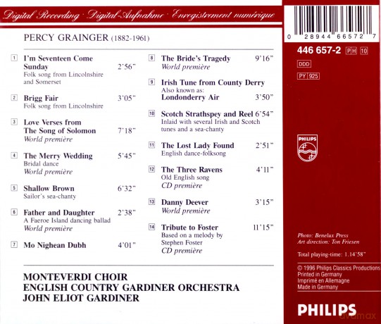 Percy Grainger: Grainger: Londonderry Air, the Music of Percy Grainger [CD]