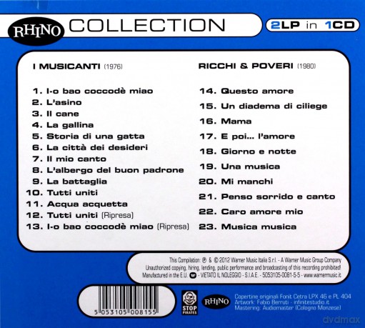 Ricchi E Poveri: I Musicanti / Ricchi & Poveri [CD]