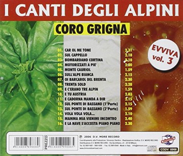 Il Canto Degli Alpini Evviva Vol.3 [CD]