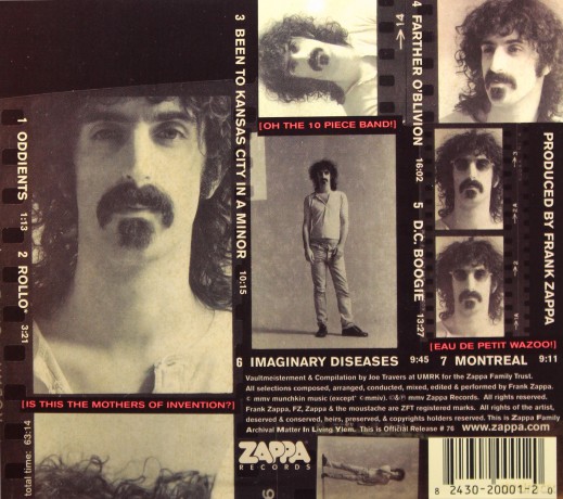 Frank Zappa: Imaginary Diseases [CD]