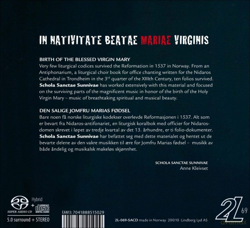 Anon: In Nativitate Beatae Mariae Virginis [CD]